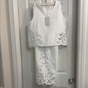 Joie 🕊️White Kids Dress with Floral Cutouts